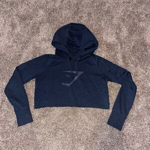 Gymshark‎ Navy Blue Cropped Hoodie